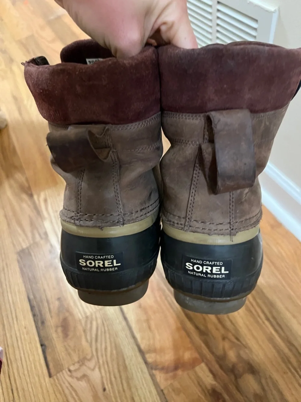 Sorel Men’s Brown and Black Waterproof Winter Duck Boots